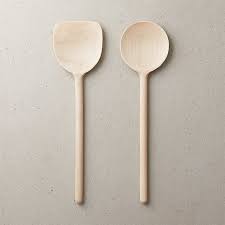 Stainless steel kitchen utensil set (set of 7). Maple Wood Spoons Cb2 In 2021 Wood Spoon Maple Wood Wood Kitchen Tool