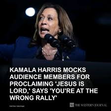 You are in the wrong rally! US Vice President Kamala Harris to man who  shouted 'JESUS IS LORD' while she was talking about abortion at her  presidential campaign rally. #ChurchGist