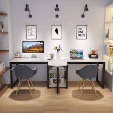 Buy tribesigns double computer desks with 10 storage shelves, dual office desk study table with etagere bookcase, 2 writing desk workstation with hutch bookshelf for two people home office, rustic: Tribesigns 2 Person Work Desk 94 5 Inches Extra Long Rustic Computer Large Double Workstation Writing Study Desk With Storage Shelves For Home Office Walmart Com Walmart Com