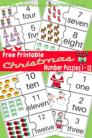 They are so important for helping little sequencing puzzles are a great way to encourage problem solving skills! Christmas Number Printable Puzzles 1 12 Counting Cards Printable Puzzles Free Christmas Printables