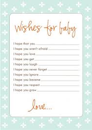 Freebie Wish Cards Baby Shower Wishes Wishes For Baby Baby Shower Fun