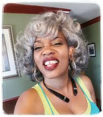 Black and gray. Gray hair day.