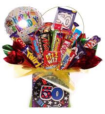 50 is a huge milestone birthday and writing in someone's card can be a lot of fun. 50th Birthday Chocolate Bouquet For Him 50th Chocolate Gift For Him