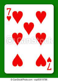 Much like the 9 of cups in tarot, the 9 of hearts is the wish card; A 7 Seven Of Hearts Playing Card To Remove Background And Shadow Canstock