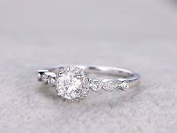 Brillant Moissanite Fiancailles Bague Or Blanc Alliance Par Popring Engagement Engagement Rings Jewelry