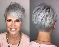 Especially when you are over 50 and 60 years old, you don't want to look too old by using the same short haircut styles every year. Short Hairstyle Grey Hair 9 Fashion And Women