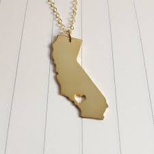 Personalized California Necklacecalifornia State Charm Etsy California Necklace State Necklace California State Necklace