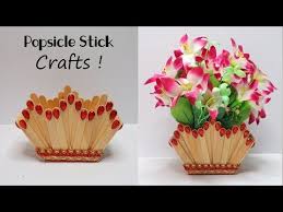 Cara membua bunga dari kertas dapat diubah menjadi bermacam macam hiasan pada rumah maupun ruangan yang lain. Ide Kreatif Vas Bunga Dari Stik Es Krim Kreasi Kerajinan Dari Stik Es Krim Popsicle Stick Crafts Youtube Popsicle Dekorasi Kertas Kreatif