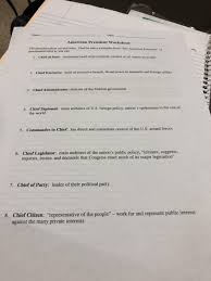 A vice president role is often the second or third employee in command within an office, after the president and ceo. Solved Date American President Worksheet The President Pl Chegg Com