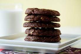 Chewy Chocolate Almond Cookies Recipe Desserts With Unsalted Butter Light Brown Sugar Granulated Sugar Pure Cookie Recipes Chocolate Almonds Almond Cookies