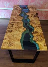 10 Amazing Wood River Tables With How To Video Wood River Burled Wood Diy Resin Table