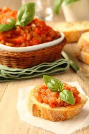While most bruschetta recipes have you rub a raw garlic clove on toasted bread, this one calls for making a quick infused oil that's stirred into the tomatoes and basil, providing a more delicate garlicky note. Ina Garten Roasted Eggplant Spread Simple Nourished Living