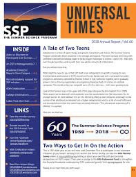 Asp's commitment to diversity and inclusion. Ssp Ut 2018 Annual Report Published By Ssp Summer Science Program Issuu