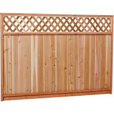 3,360 wooden fence panels products are offered for sale by suppliers on alibaba.com, of which fencing, trellis & gates accounts for 56%, engineered flooring accounts for 8. 6 Ft X 8 Ft Premium Cedar Lattice Top Fence Panel With Stained Spf Frame Actual Size 68 3 8 In H X 96 In W 6x8ltp The Home Depot