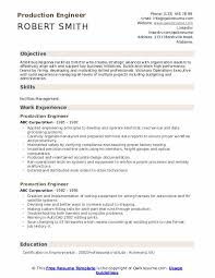 Production Engineer Resume Samples Qwikresume