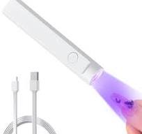 Funfe Mini UV Nail Lamp - Portable 3W Handheld Nail Dryer for Gel Nails -  Professional Resin Curing LED Light - Type C Charger - White