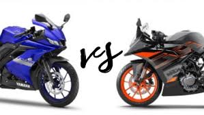 The ktm rc 200 standard competitors are: Ktm Rc 200 Bs6 Vs Yamaha R15 V3 Bs6 Bikeuttalo