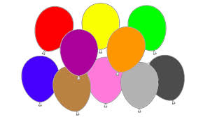 Learn Colours With Balloons Colouring Page Red Yellow Green Blue Pink Orange Purple Brown Grey Black Coloring Pages Learning Colors Coloring For Kids
