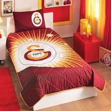 Tac Galatasaray Yildiz Logo Yatak Ortusu Seti Nevresim Takimi Yatak Ortusu Nevresim Takimlari