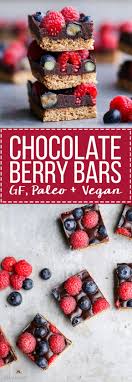 1/8th of recipe (1 heaping cup): Chocolate Berry Bars Paleo Vegan Bakerita