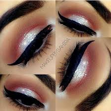 Black And Silver Eyeshadow Looks Coral Silver And Black Eye Makeup Prom Makeup For Brown Eyes Makeup