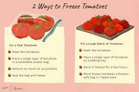 Also, unlike canned tomatoes or dried tomatoes, which are best made with. How To Freeze Tomatoes