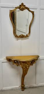 Shop for mirrored console table online at target. 19th Century French Gilt Console Or Hall Table And Matching Mirror Set For Sale At 1stdibs