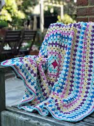 Join with a slip st in. Aran Cotton Granny Square Blanket