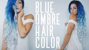 Blues and greens make beautiful ombrés when paired with any natural hair color. The Perfect Blue Ombre Hair Color Tutorial Youtube