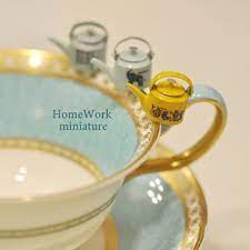 homework miniature art kettle teakettle pot blik tin tinplate kitchen interior ミニチュア やかん ケトル ポット キッチン 台所 インテリア glassware miniatures tableware