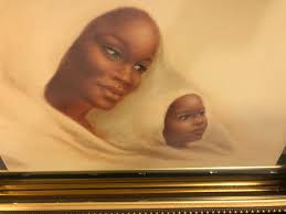 Beautifully Framed Mother and Child Print by Suzy Hart USED