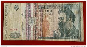 1000000 romanian leu = 17803813.77 russian rubles. Romania Roumanie Cinci Sute Lei 500 Decembre 1992