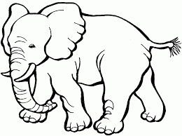 Illustration of an elephant holding a knife and ready to eat. Free Printable Coloring Page Of Elephant Coloring Home