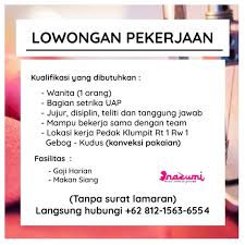 We did not find results for: Lowongan Kerja Kudus Nazumi Konveksi Kudus Kudus Kerja