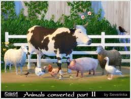 My first farm animal brings cows, pigs, and sheep to your game! Sims By Severinka Animals Converted Part Ii Sims 4 Downloads Sims 4 Pets Sims 4 Sims Pets
