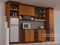 Yang menarik adalah pada bagian atas, anda bisa meletakkan beberapa tanaman hias, baik hidup maupun tiruan, untuk semakin. Kitchen Set Minimalis Single Line Mild Allia Furniture