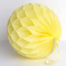 Light Yellow Paper Honeycomb Ball Wedding Party Decoration Hanging Pom Poms Yellow Party Pom Poms Tropical Wedding Decor Honeycomb Paper Yellow Tissue Paper Color Tissue Paper