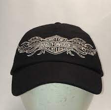 Vintage Harley Davidson Hat Black Gray Womens Baseball Cap Etsy Harley Davidson Hats Vintage Harley Davidson Lady Biker