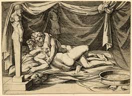 File:Marcantonio - A nude God and Goddess laying on a bed embracing,  1857,0711.20.jpg - Wikipedia