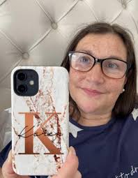 Personalised Cracked White Marble Initials Google Pixel 4XL Case