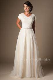 Discountchampagne Short Sleeves Modest Wedding Dresses 2019 Cap Sleeves V Neck Buttons Lace Tulle Bridal Gowns A Line Inexpensive Wedding Gowns Sale From Totall Lace Wedding Dress With Sleeves Wedding Dresses