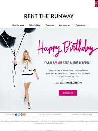 Rent The Runway 25th Birthday Gifts Birthday Email Email Marketing Examples