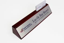 They look great on your desk or anywhere awards are displayed. Business Card Holder Desk Sign Solid Wood Desk Signs Desk Name Plate