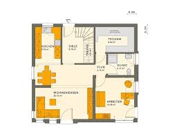 Fertighaus Grundriss Einfamilienhaus Erdgeschoss Quadratisch Mit Arbeitszimmer 5 Zimmer 150 Qm Haus Ba Haus Grundriss Grundriss Einfamilienhaus Living Haus