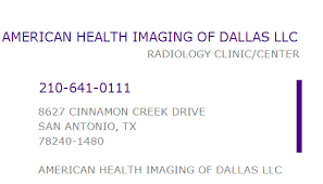 According to the san antonio public records, the. 1609872621 Npi Number American Health Imaging Of Dallas Llc San Antonio Tx Npi Registry Medical Coding Library Www Hipaaspace Com C 2021