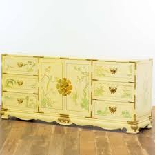 Vintage Cream Asian Long Dresser W Brass Accents Loveseat Vintage Furniture San Diego Antique Furniture Vintage Antiques Vintage Advertisements
