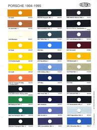 18 Porsche 993 Color Chart Porsche 993 Color Chart