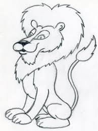 Draw the details of the face. How To Draw Cartoon Lion In Few Easy Steps