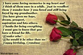 Today marks the day that my grandma died, just one short year ago. I Have Some Loving Memories In Birthday Wishes For Grandmother