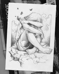 Pencil Drawings Depicting Emotions Emotional Drawings Abstract Pencil Drawings Art Drawings Sketches Simple